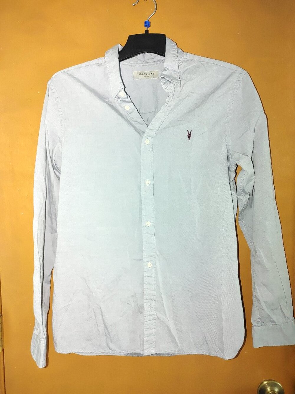 ALLSAINTS Men's Long Sleeves Shirt Size L Pre-owned